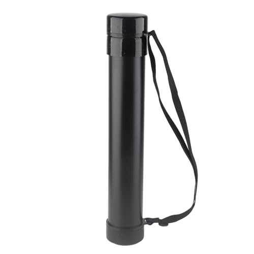 Drawing Storage Tube, Telescopic Plastic Tube, Black, Adjustable 20.3 to 34.1 Inches Length - Waterproof, Extra Thick Design, Ideal for Posters and Artwork Storage