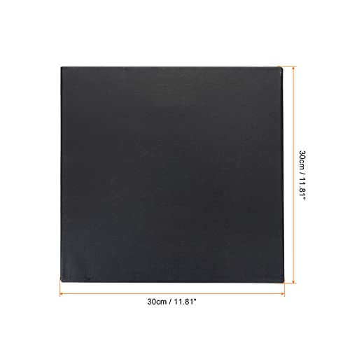 PATIKIL Paint Canvases Panel for Painting, 4 Pack 12x12 Inch Square Wood Frame Stretched Blank Art Board Panels for Acrylic, Oil, Tempera Painting, Black - size: 12x12 Inch