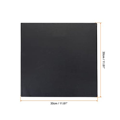 PATIKIL Paint Canvases Panel for Painting, 4 Pack 12x12 Inch Square Wood Frame Stretched Blank Art Board Panels for Acrylic, Oil, Tempera Painting, Black - size: 12x12 Inch