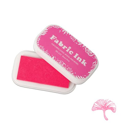 Ink Pads for Rubber Stamps, Stamp Pad for Fabric Wood Paper Stamping, Washable Fingerprint Thumbprint Ink Pad, Craft Ink Pad Stamps Partner DIY Color (Pink) - color: Pink