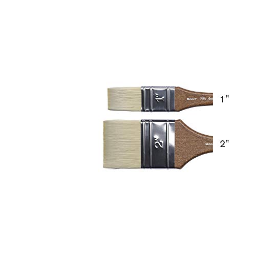 Winsor & Newton Artists' Oil Synthetic Hog Brush - Glaze, Size 2", Long Handle
