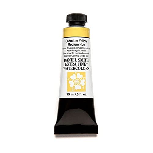 Daniel Smith Extra Fine Watercolor 15ml Paint Tube, Cadmium Yellow Medium Hue (284600184), 0.5 Fl Oz (Pack of 1) - color: Cadmium Yellow Medium Hue