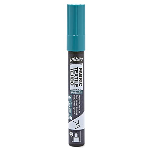 Pebeo 7A Marter Fabric Marker, 4 mm, Emerald Green - color: Emerald Green