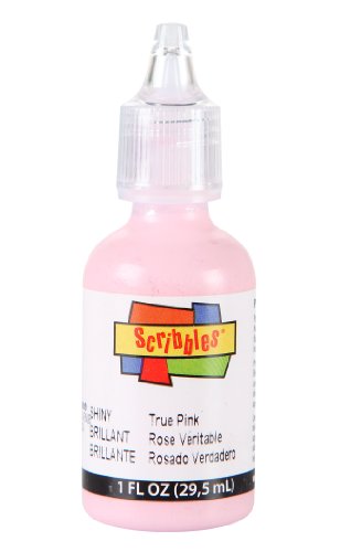 Scribbles 13903 3D Fabric Paint Shiny- True Pink - color: True Pink, size: 1 Fl Oz (Pack of 1)