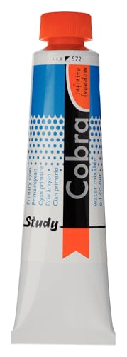 Cobra Study Water Mixable Oil Colour - Primary Cyan 40ml Tube