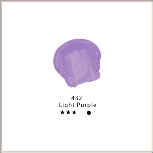 Artecho Purple Acrylic Paint, Light Purple Paint (120ml / 4.05oz) Tubes, Art Craft Paints for Canvas, Rock, Stone, Wood, Fabric, Art Supplies - color: Light Purple, style: Art