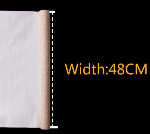 Cotton Canvas Roll, Primed Cotton Linen Blend Blank Canvas Roll for Painting 5m 28-48cm Width(48cm Width) - color: 48cm Width
