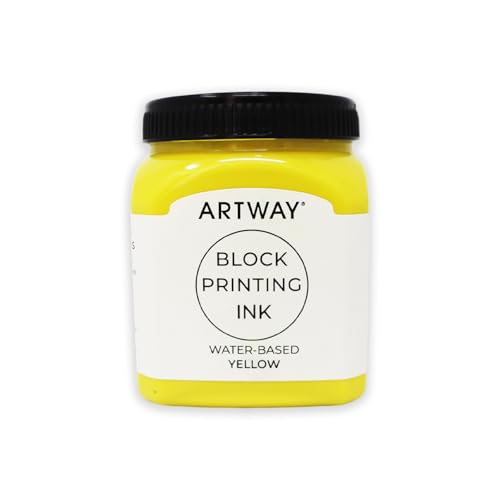Artway Premium Block Printing Ink - 250ml - Yellow - Ideal for Relief, Block and Lino Printmaking - color: Yellow