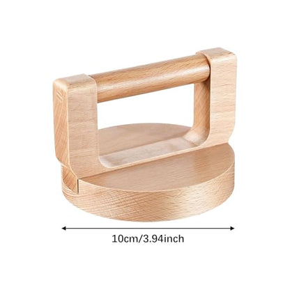 Wood Baren for Printmaking Hand Printing Tool with Handle Easy to Clean Beech Printing Press Tool for Scrapbooking DIY Crafts, Round Handle