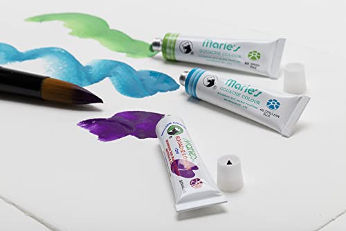Marie's Extra Fine Gouache Set of 18 Extra Fine Gouache 12 ml Tubes - 12 Pack - size: Set of 18 - 12 ml (Pack of 12)