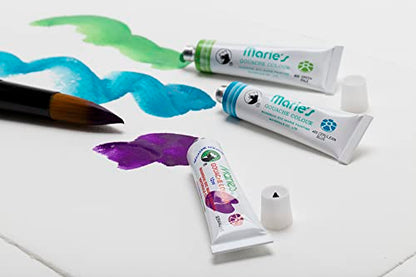 Marie's Extra Fine Gouache Set of 18 Extra Fine Gouache 12 ml Tubes - 12 Pack - size: Set of 18 - 12 ml (Pack of 12)