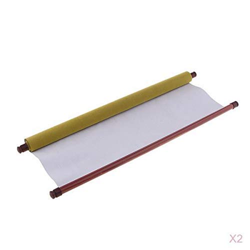 2 Rolls Reusable Large 59 x 20 inches Magic Cloth Water Writing Cloth Chinese Calligraphy Scrolls Paper Blank for Sketching and Tracing