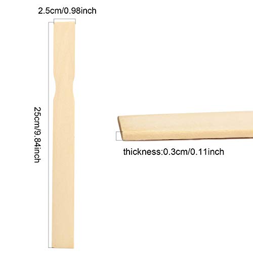 ZOENHOU 100 PCS 10 Inch Paint Sticks, Premium Wooden Paint Stir Waxing Mixing Sticks Bulk for Crafts Painting Crafting Resin Wood Paddle Hobby Projects Garden - size: 100PCS 10 Inch