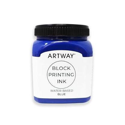 Artway Premium Block Printing Ink - 250ml - Blue - Ideal for Relief, Block and Lino Printmaking - color: Blue