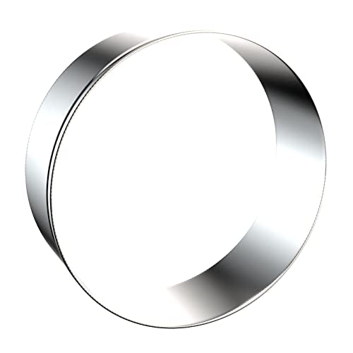Circle Round Biscuit Cookie Cutter Set - Large Donut Cutter Ring Molds - 5 Inch, 4 Inch, 3 Inch, 2 Inch - Geometric Plaque Cookie Cutters Shapes - Stainless Steel - color: Circle