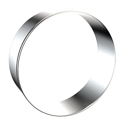 Circle Round Biscuit Cookie Cutter Set - Large Donut Cutter Ring Molds - 5 Inch, 4 Inch, 3 Inch, 2 Inch - Geometric Plaque Cookie Cutters Shapes - Stainless Steel - color: Circle