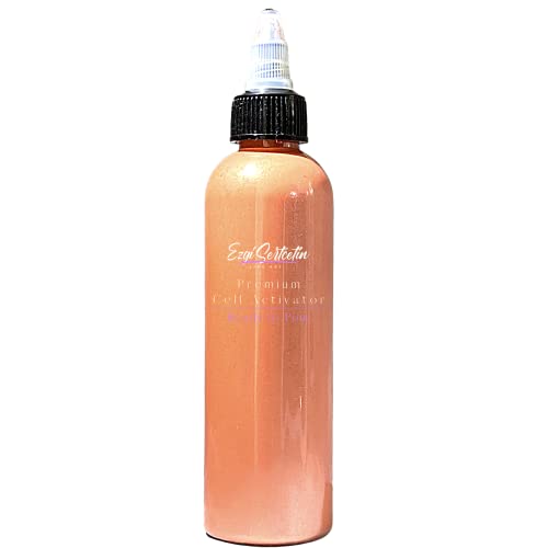 Ezgi Sertcetin Premium Cell Activator for Acrylic Pouring | Ready to Pour | Create Perfect and Unique Cells in Your Painting Works | 4oz | Metallic Gascare Coral - color: Metallic Gascare Coral