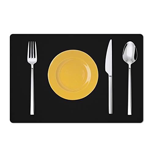 Silicone Placemats, Food-Grade Non-Slip Waterproof, Dining, Stain Resistant, Countertop Protector, Kitchen Counter Mat, Heat Resistant, Baking mat Dishwasher Safe (23.6"×15.7"-1pack, Black) - color: Black, size: 23.6"×15.7"-1pack