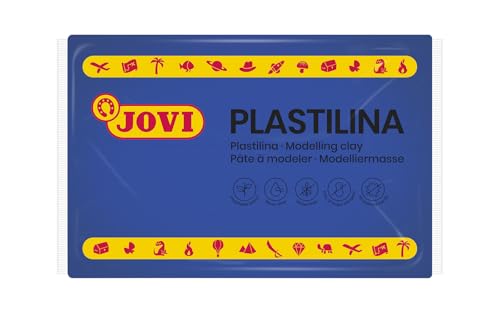 Jovi Non-Hardening Modeling Clay, 4 Dark Blue Bars, 0.77 lb Each, 3lb Total | Arts and Crafts Non-Toxic and Gluten-Free plasticine - color: Dark Blue