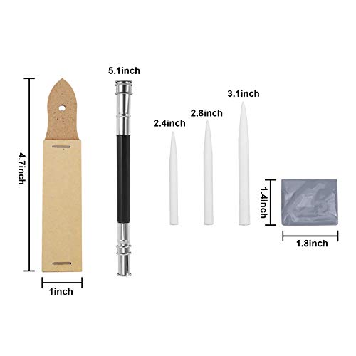 Clobeau Artist Blending Stump Pencil Drawing Blending Stick Smudging Stump Art Smudger Drawing Pastel Smudger Tortillon Stump Paper Stump Blending Charcoal Art Blenders Pencil Graphite Pencils 22PCS - color: 22PCS