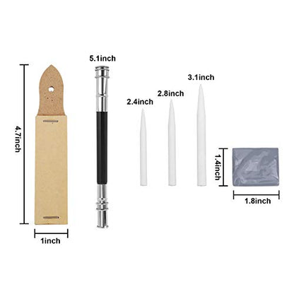 Clobeau Artist Blending Stump Pencil Drawing Blending Stick Smudging Stump Art Smudger Drawing Pastel Smudger Tortillon Stump Paper Stump Blending Charcoal Art Blenders Pencil Graphite Pencils 22PCS - color: 22PCS