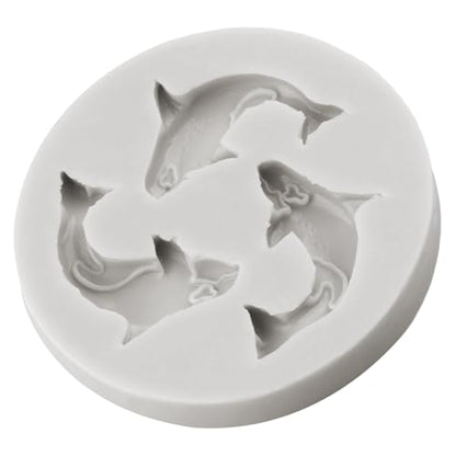 Ocean Animal Polymer Clay Mold Dolphin Killer Whale Silicone Molds for DIY Crafts Air Dry Plaster Polymer Clay Epoxy Resin Casting Jewelry Making - color: Style C