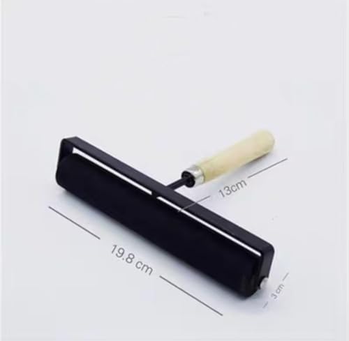 Paint Rollers， 1 PCS Rubber Brayer Roller Glue Roller Soft Ink Printing Roller Paint and Ink Roller Tool Applicator for Printmaking Stamping and Scrapbooks(8-inch) - size: 8-inch