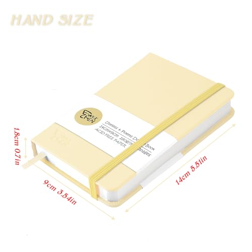 Mix Media Pad,3.5"x5.5" Small Hardcover Leather Art Sketchbook,60 Sheets(112lb/180gsm) Heavyweight Acid Free Artistic Painting Drawing Sketching Paper, Handy Pocket Journal Sketchbook.Beige - color: 180gsm-beige
