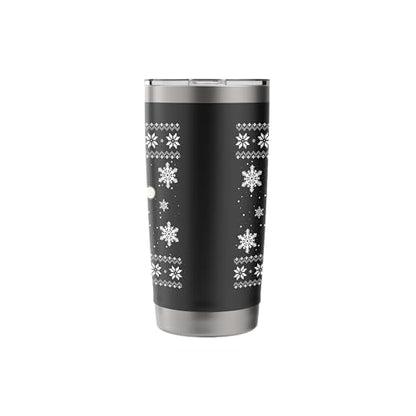 Spongebob SquarePants Holiday Christmas Graphic Stainless Steel Insulated Tumbler - color: Black