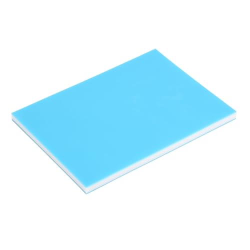 Rubber Carving Block for Printmaking, Soft Linoleum Rubber Block, 3 - Layer Blue White Blue Design, 20x15x1cm Easy - Carve Stamp Making Material for Beginners and Artists