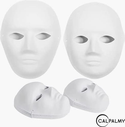 CALPALMY 14 Pack Paper Mache Masks - 2 Sizes for Artistic Projects, Theater, Halloween, Masquerade Parties, Classroom Art - size: 14-Pack(2 Sizes)