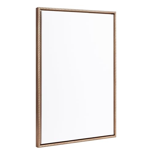 Kate and Laurel Sylvie Beaded Blank Vintage Framed Canvas Wall Art, 23x33 Gold, Modern Empty Canvas for Paint-Your-Own Art, Premium Canvas Already Framed - color: Gold, size: 23"L x 33"W