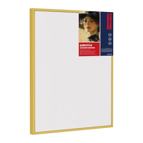Framed Canvas Blank 16x20 - DIY Painting Art with Sturdy Wooden Frame, Modern Empty Canvas for Paint-Your-Own Art Ready to Hang Wall Decor - color: Yellow, size: 16"l X 20"w