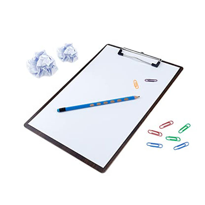 Crapyt Wooden Clipboard with Metal Clip Drawing Board A4 Size Hardboard for Memo Clipboard File Storage Wood Grain Thicken Teacher Teens - size: A4