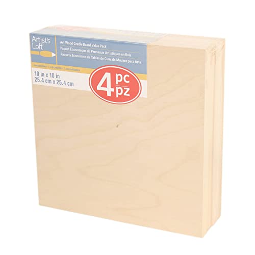 Cradled Wood Painting Panel Pack by Artist's Loft™ Necessities™ - size: 10â x 10â