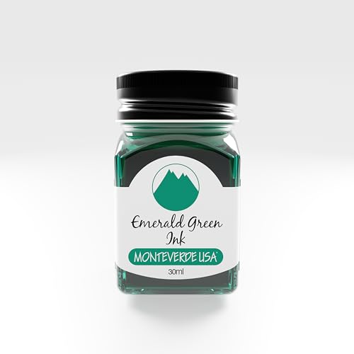 Monteverde USA Ink with ITF Technology, 30 ml Emerald Green (G309EG) | ITF formula supports smooth flow, lubrication, and rich color for everyday fountain pen writing. - color: Emerald Green, style: 30ml