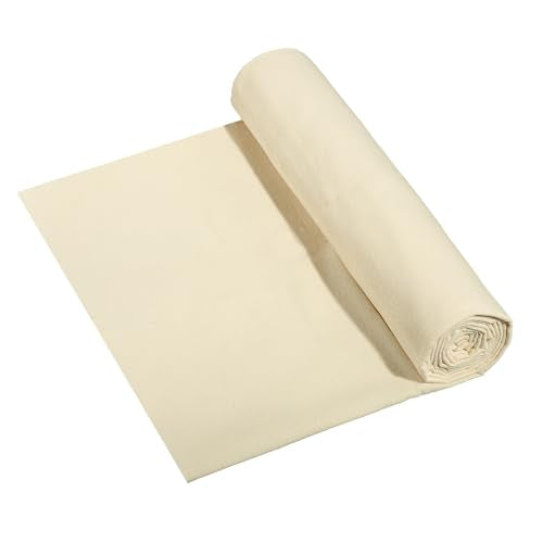 10oz Natural Cotton Blend Canvas Fabric, Duck Canvas Fabric, 60'' Wide for Arts & Crafts, Painting, Handmade Home Decor (Unbleached, 2 Yard) - color: Unbleached - 10oz, size: 2YD-(60'' x 72'')