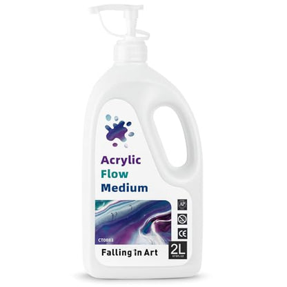Falling in Art 67.6 Oz Pouring Medium for Acrylic Paint, Paint Thinner with High Flow Consistency - size: 67.57 Fl Oz (Pack of 1)