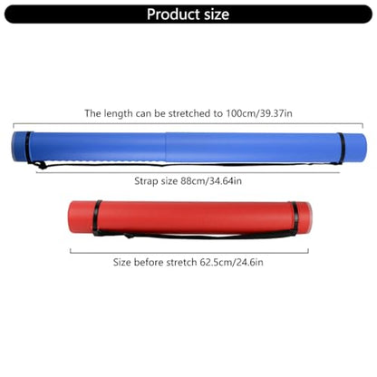 Poster Tube Extendable Poster Tube with Strap Poster Carrying Case Telescoping Tube Poster Transport Tube for Storage