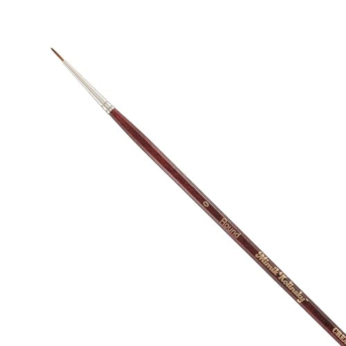 Creative Mark Mimik Kolinsky Watercolor Brush - # 0 Round - Long Handle Synthetic Paint Brush - Handmade in Germany - Synthetic Sable Paint Brushes for Professional Artists - Animal-Friendly - size: 0