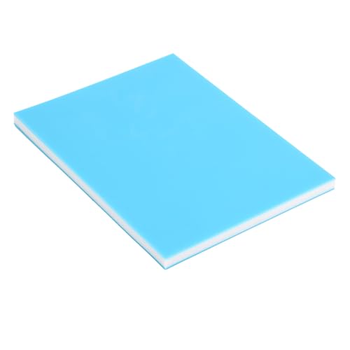 Rubber Carving Block for Printmaking, Soft Linoleum Rubber Block, 3 - Layer Blue White Blue Design, 20x15x1cm Easy - Carve Stamp Making Material for Beginners and Artists