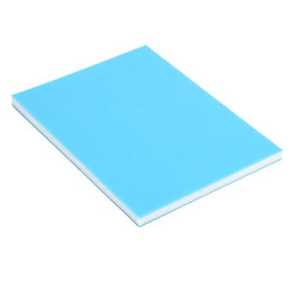 Rubber Carving Block for Printmaking, Soft Linoleum Rubber Block, 3 - Layer Blue White Blue Design, 20x15x1cm Easy - Carve Stamp Making Material for Beginners and Artists