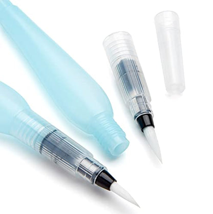 KINGART Studio Water Brush Pens, Assorted Tips, Set of 4