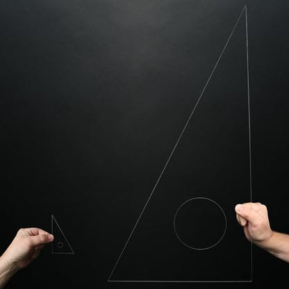 ALVIN Clear Professional Acrylic Drafting Triangle 30/60 Degrees 24" Model 131C-24 Multipurpose Tool for Drafting, Design, and Architecture, Great for Machining and Woodworking - 24 inches - size: 24", style: 45/90 Degree