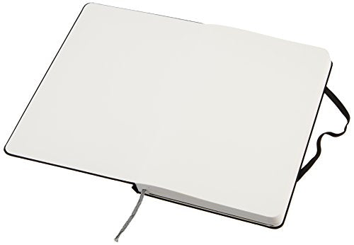 Amazon Basics Classic Blank Notebook, Hardcover, 240 Pages, 5" x 8.25", Black - size: 1 Pack, style: Unruled