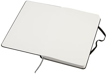 Amazon Basics Classic Blank Notebook, Hardcover, 240 Pages, 5" x 8.25", Black - size: 1 Pack, style: Unruled