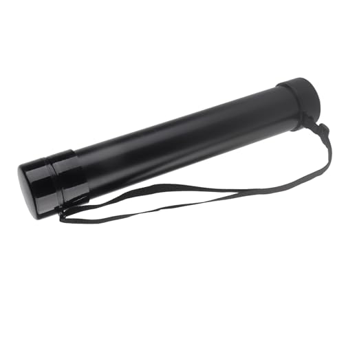 Drawing Storage Tube, Telescopic Plastic Tube, Black, Adjustable 20.3 to 34.1 Inches Length - Waterproof, Extra Thick Design, Ideal for Posters and Artwork Storage