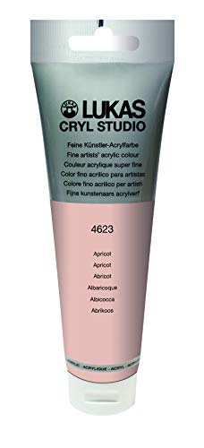Lukas CRYL Studio Artist Acrylic Paint, Apricot, 125 ml Tube - High Pigment Acrylic Paints for Canvas Painting, Large Scale Works - Medium-Viscosity, Water-Mixable, Fast Drying - color: Apricot, size: 4.23 Fl Oz (Pack of 1)