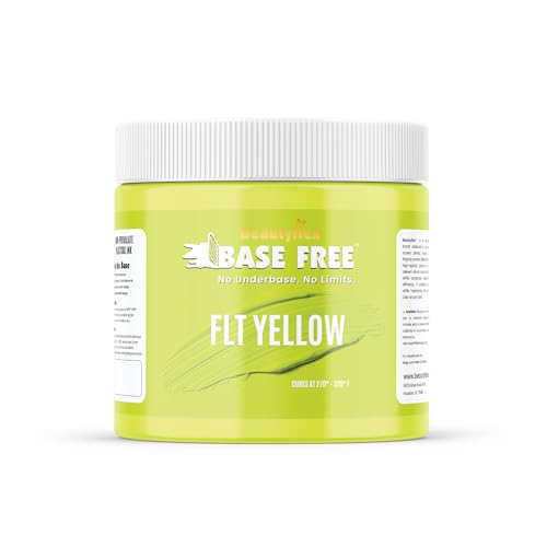 BEAUTYFLEX® Screen Printing Ink FLUORESCENT YELLOW Plastisol Ink for screen printing - Fast Curing Painting for Cotton, Polyester and Other Fabrics, Fabric Paint for screen printing kit (8 fl oz) - color: Fluorescent Yellow, size: 8 Fl Oz (Pack of 1)