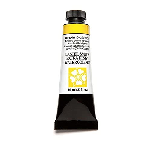 Daniel Smith Extra Fine Watercolor 15ml Paint Tube, Aureolin Cobalt Yellow (284600006), 0.5 Fl Oz (Pack of 1) - color: Aureolin Cobalt Yellow